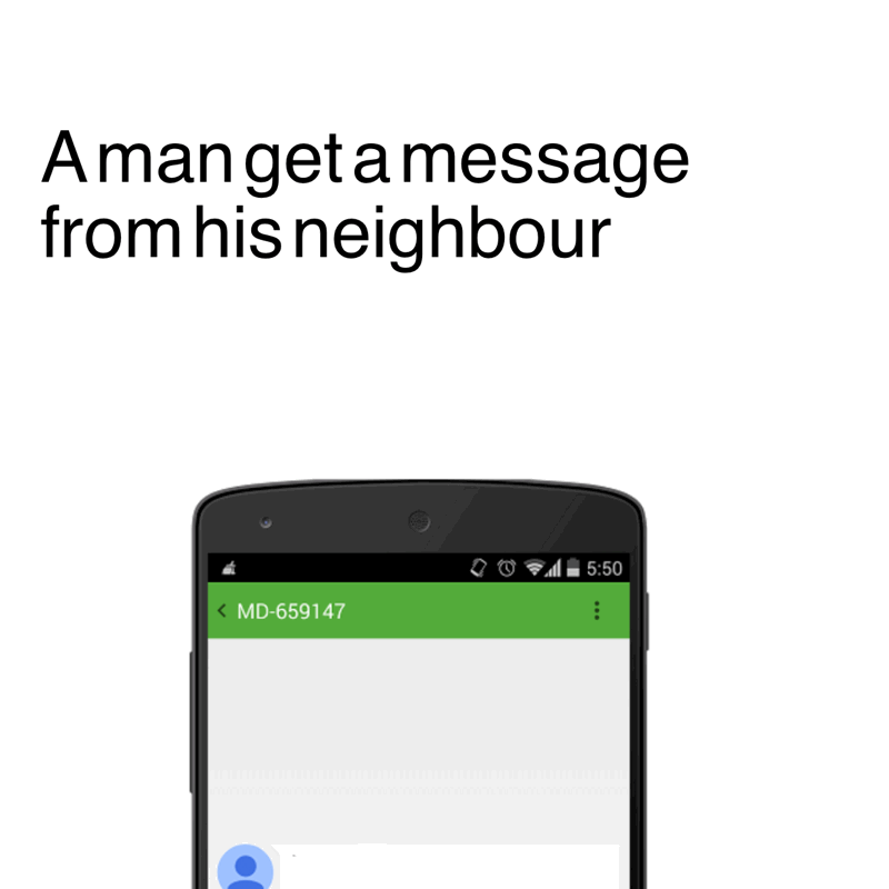 Message from neighbour