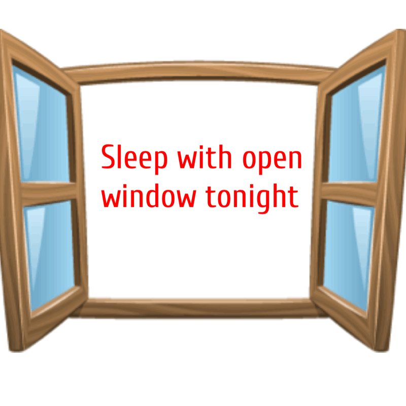 Sleep with open window